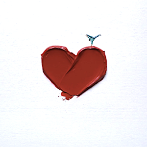 You're A Heartbreaker | Mini Splat Painting | Heart with figure dancing | Louise Nordh