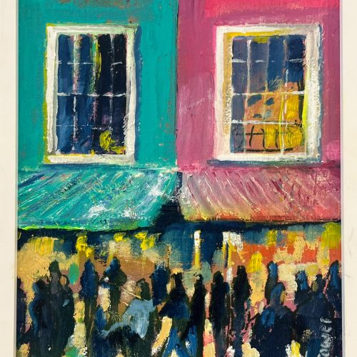 Richard Gower | The Thrill Of The Hunt | Impressionist Oil of Portobello Road, Notting Hill